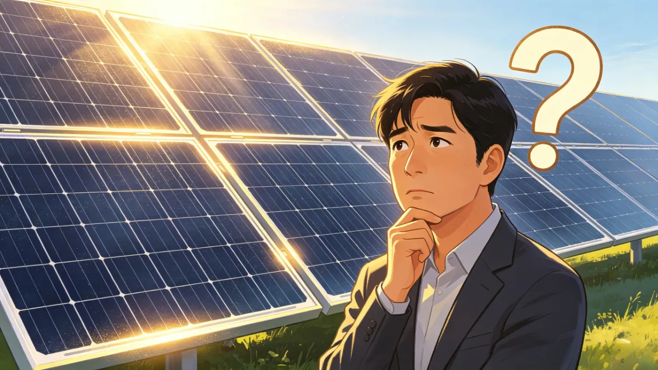 A man thinking about solar energy solutions